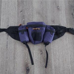 Stansport Purple Two Bottle Carrier Waist Fanny Pack Belt Bag Hiking Running
